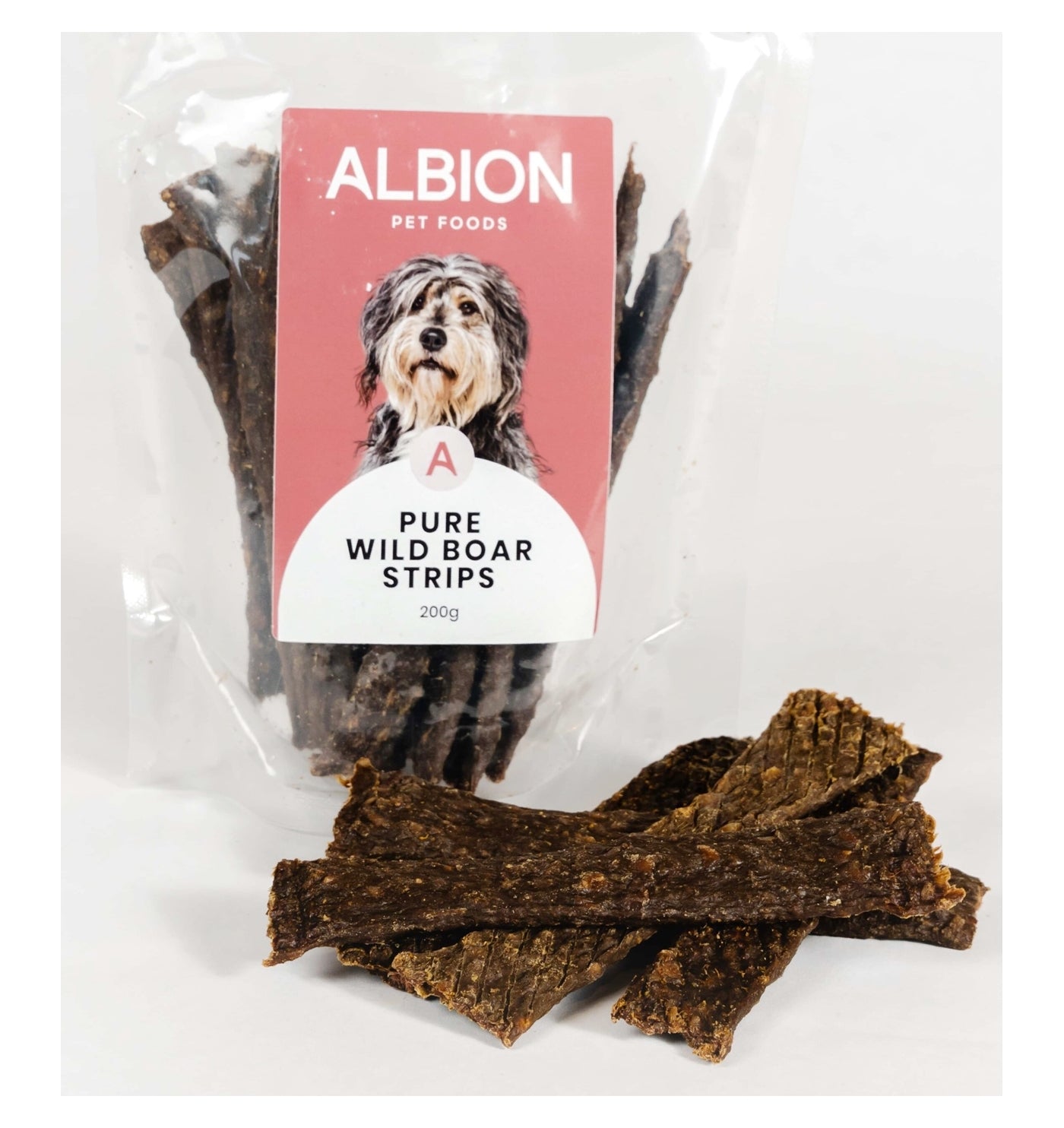 Albion Pet Foods - Air-Dried Pure Wild Boar Strips - Buy Online SPR Centre UK