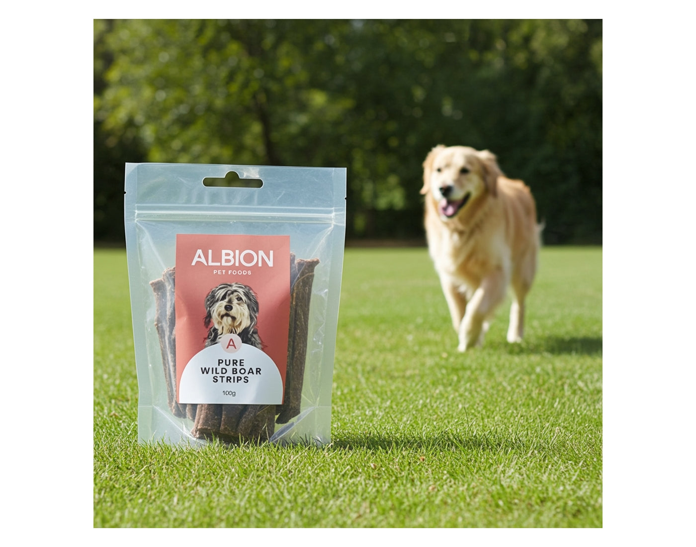 Albion Pet Foods - Air-Dried Pure Wild Boar Strips - Buy Online SPR Centre UK