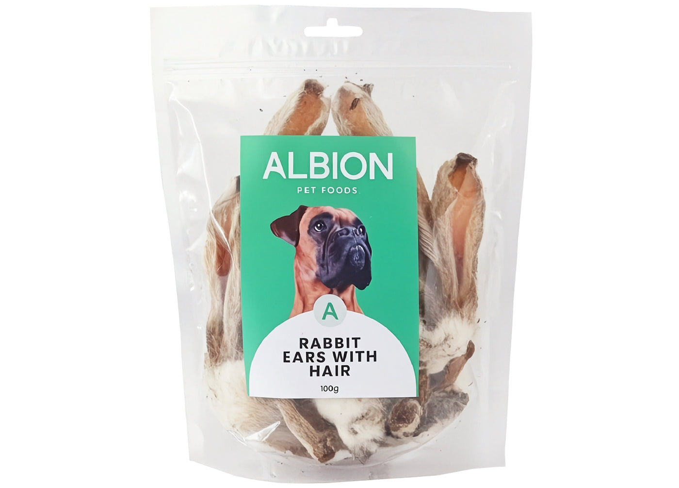 Albion Pet Foods - Rabbit Ears with Hair | Natural Dog Treats - Buy Online SPR Centre UK