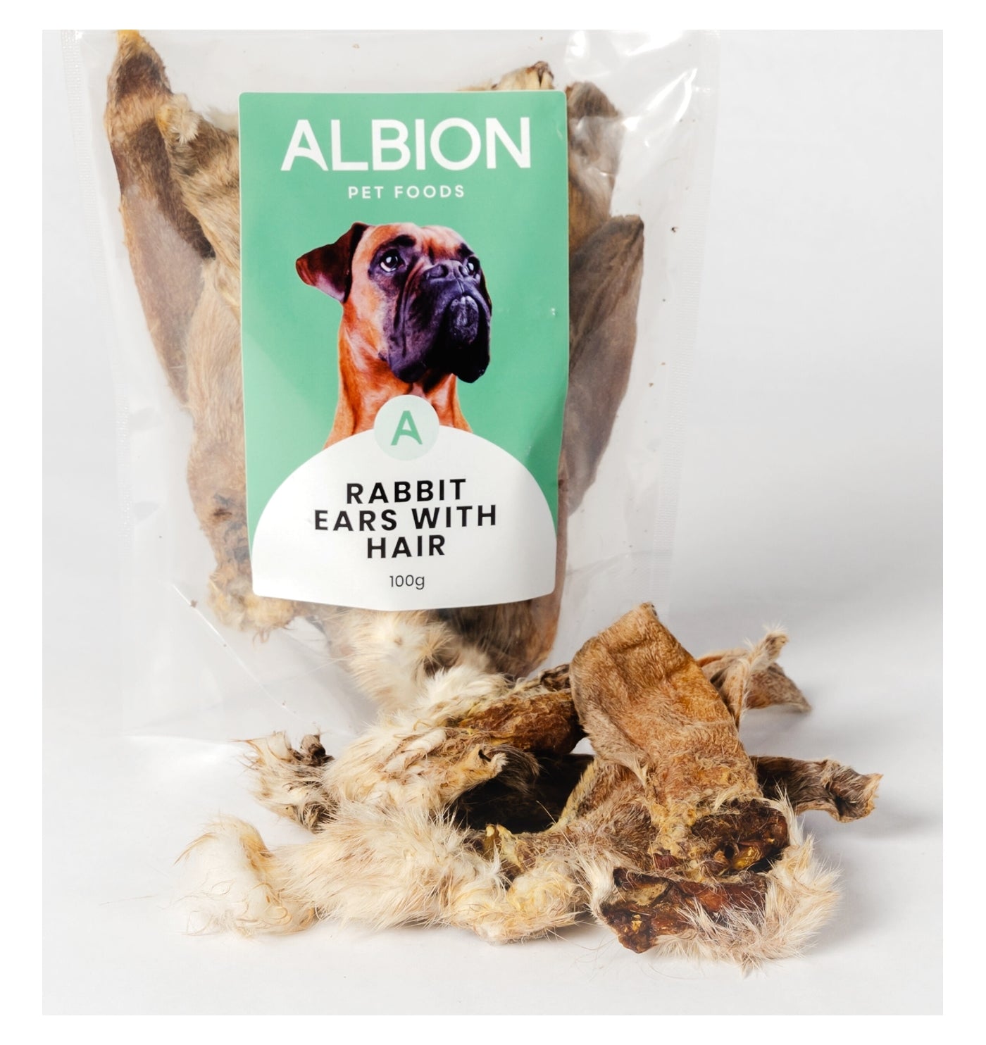 Albion Pet Foods - Rabbit Ears with Hair | Natural Dog Treats - Buy Online SPR Centre UK
