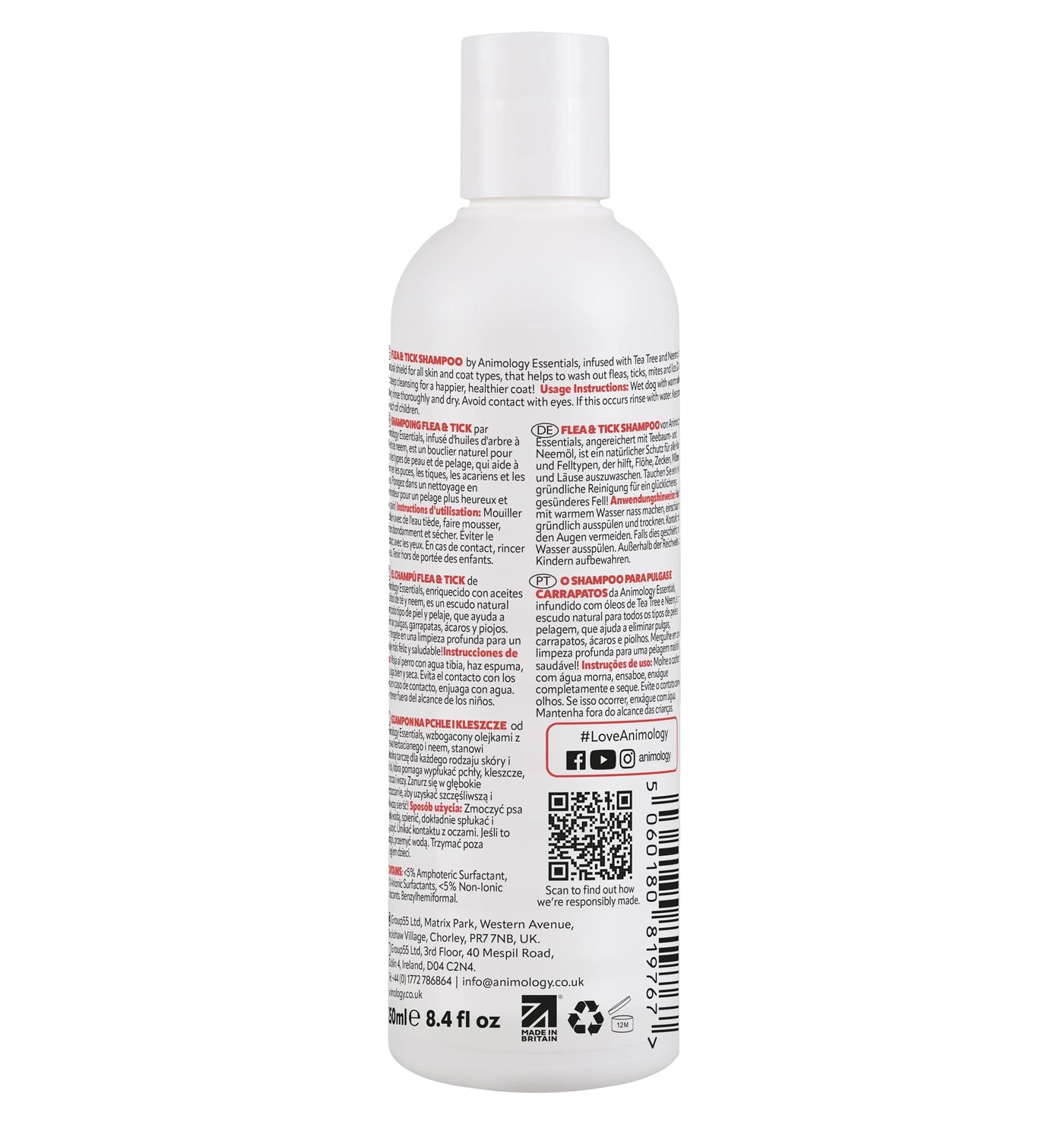 Animology - Essentials Flea & Tick Shampoo 250ml - Buy Online SPR Centre UK