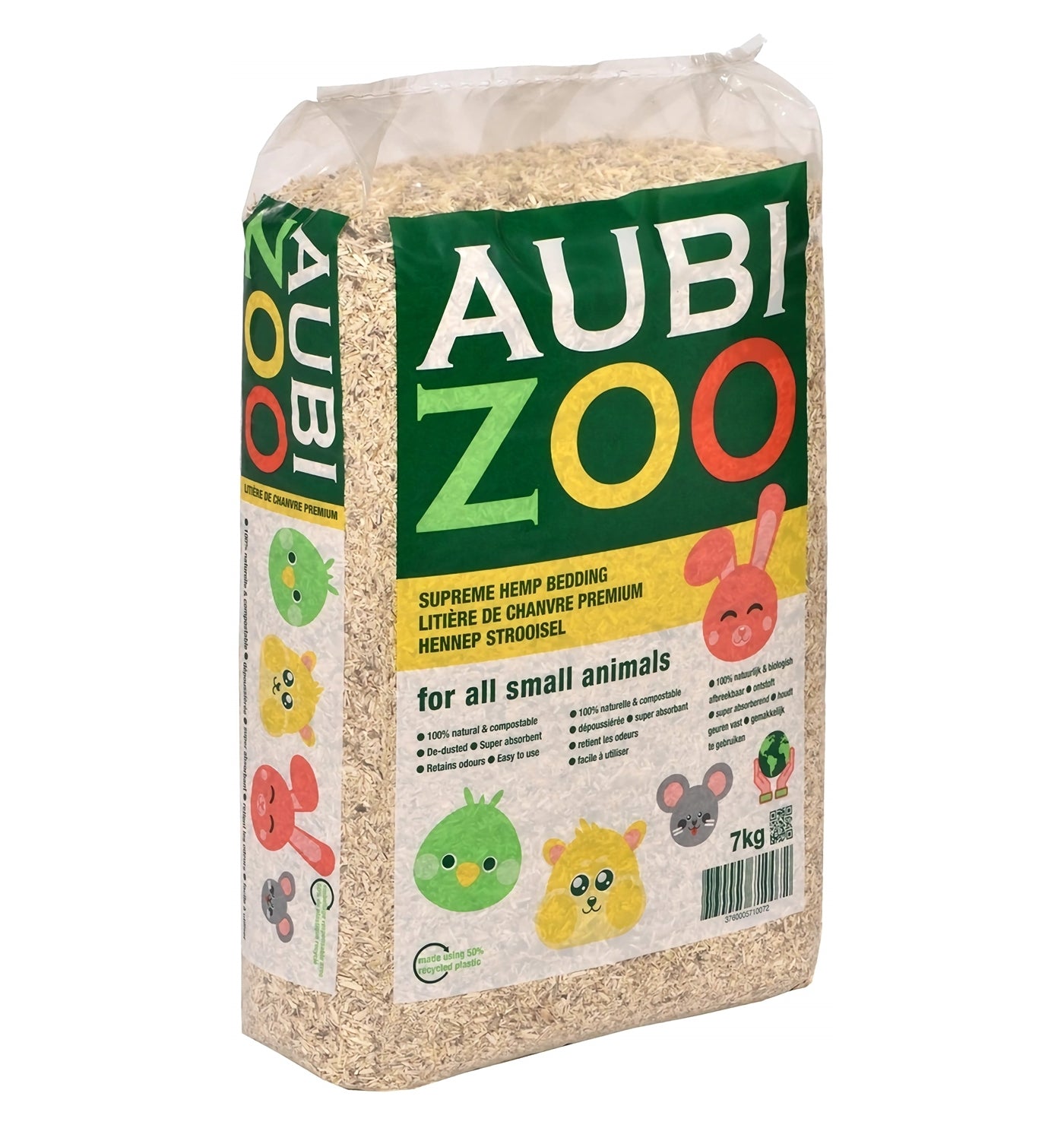 AubiZoo Hemp Bedding for Chickens & Small Animals 7kg - Buy Online SPR Centre UK