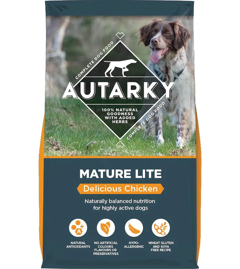Autarky - Mature Lite: Delicious Chicken Dog Food 12kg - Buy Online SPR Centre UK
