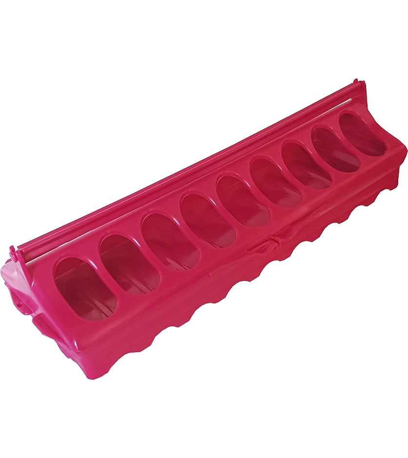 BEC  Linear Feeder for Poultry & Pigeons (Raspberry Red) 30cm - Buy Online SPR Centre UK