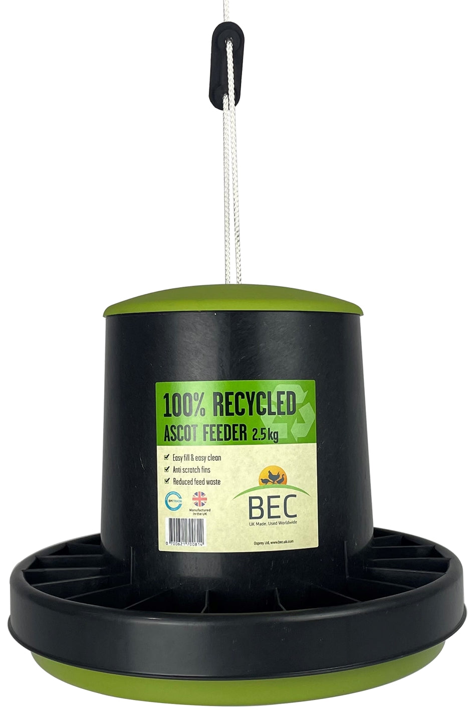 BEC - 100% Recycled Ascot Feeder for Poultry - Buy Online SPR Centre UK
