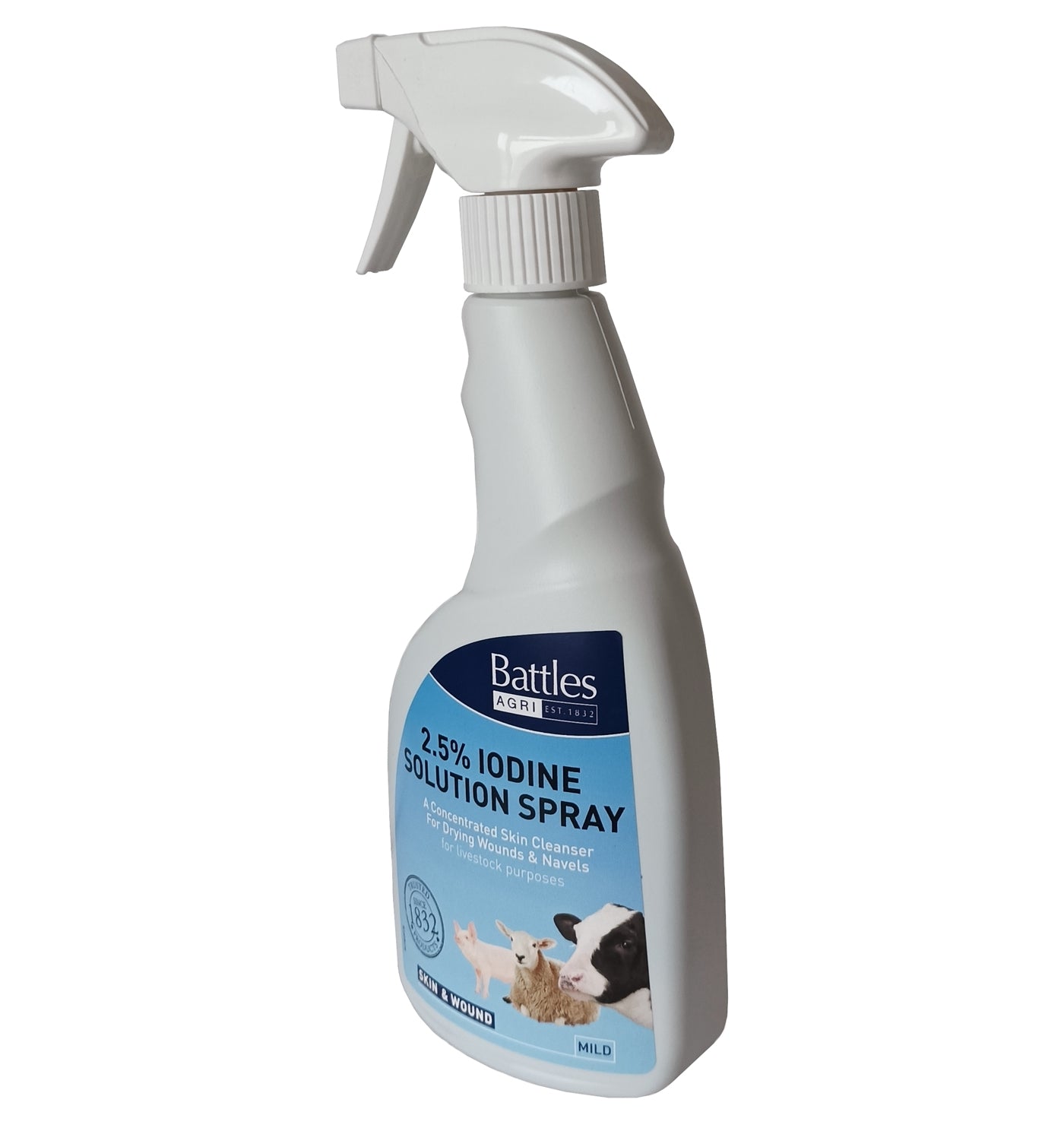 Battles - 2.5% Iodine Solution Spray | Animal Care - Buy Online SPR Centre UK