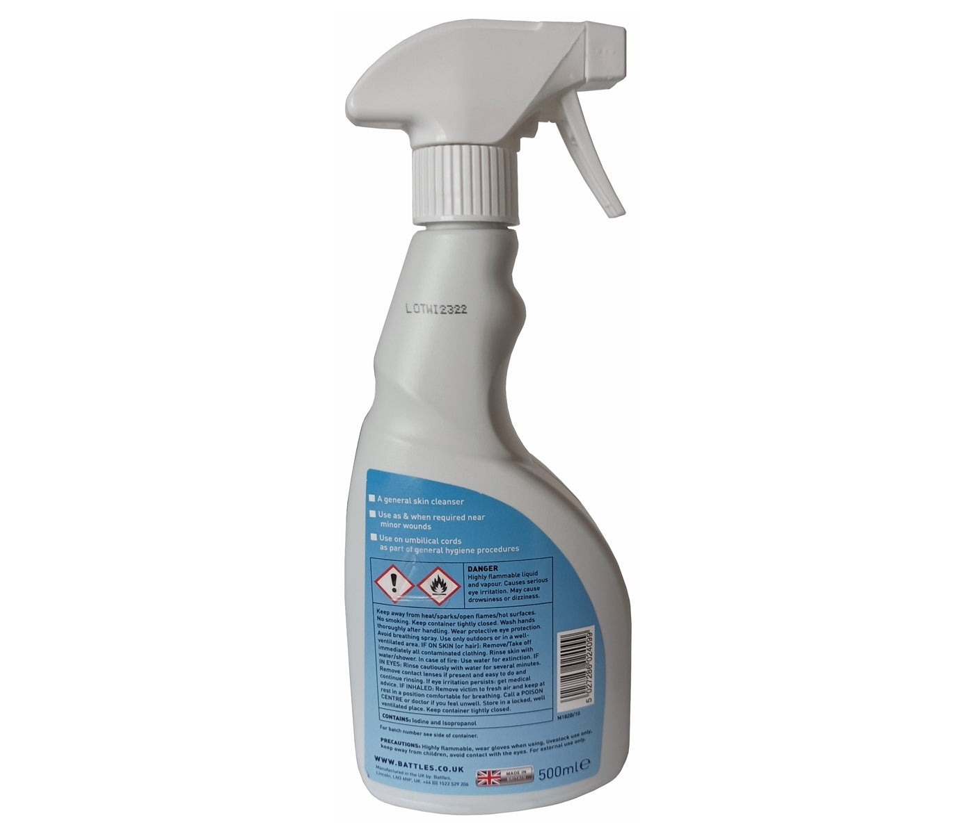 Battles - 2.5% Iodine Solution Spray | Animal Care - Buy Online SPR Centre UK
