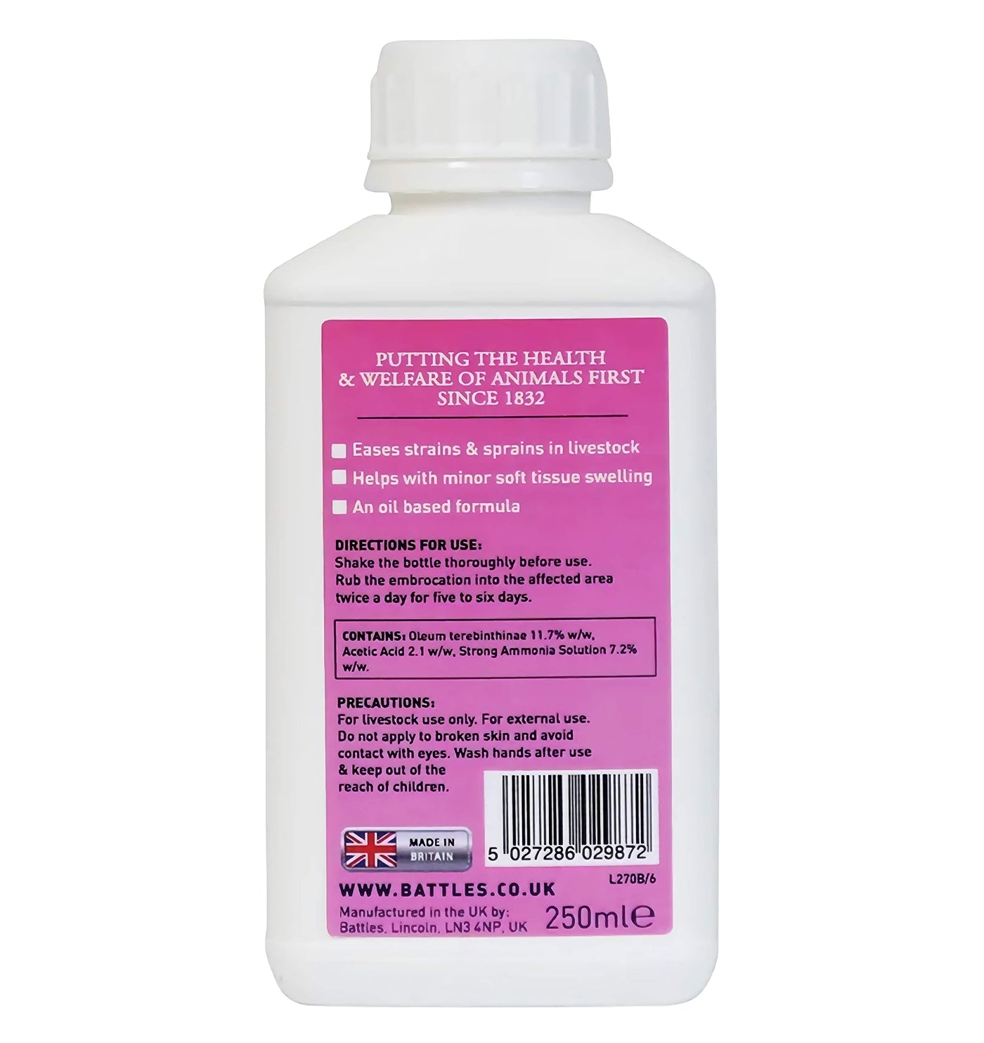 Battles - Embrocation Oil - Buy Online SPR Centre UK