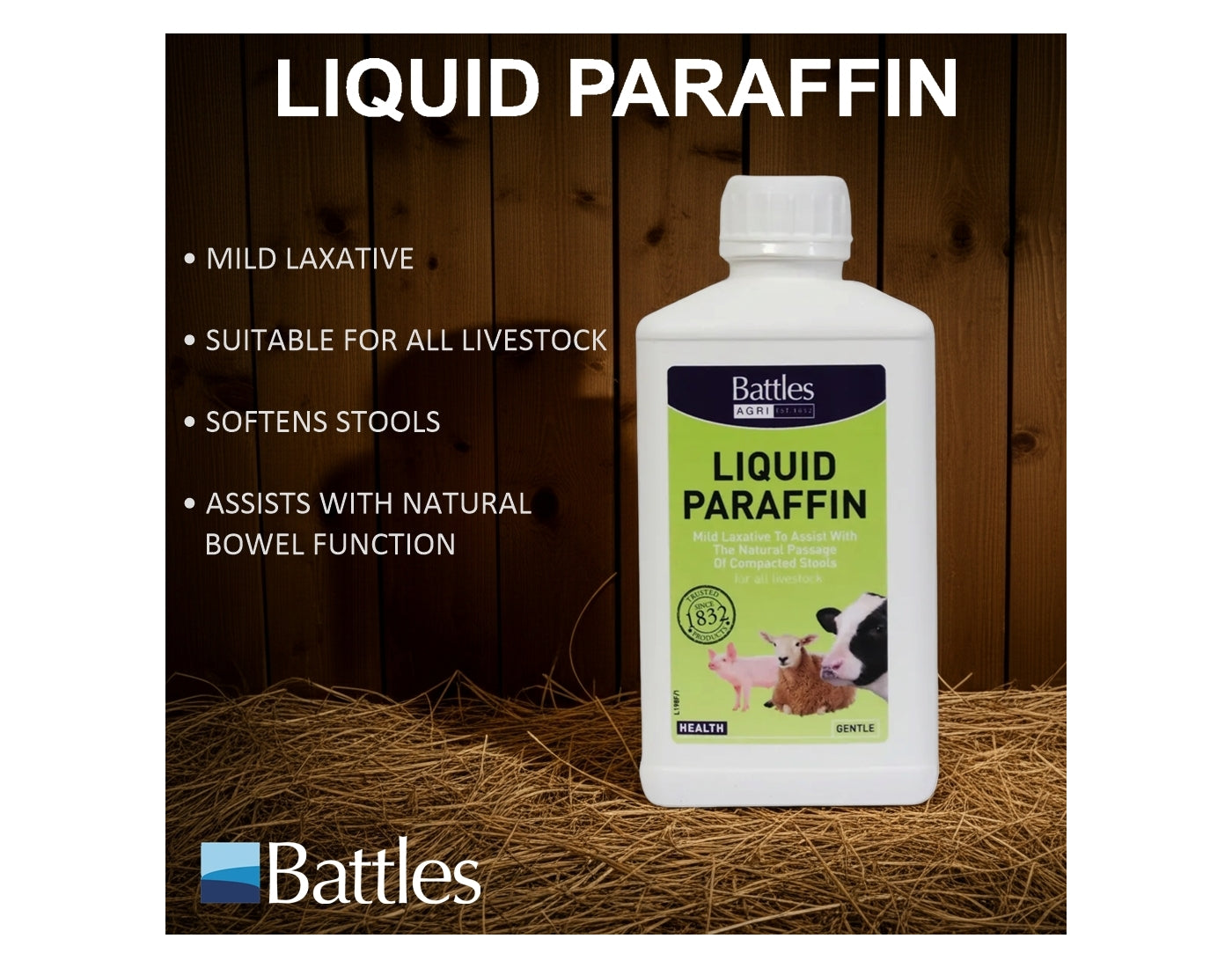 Battles Liquid Paraffin 500ml | Livestock Care - Buy Online SPR Centre UK