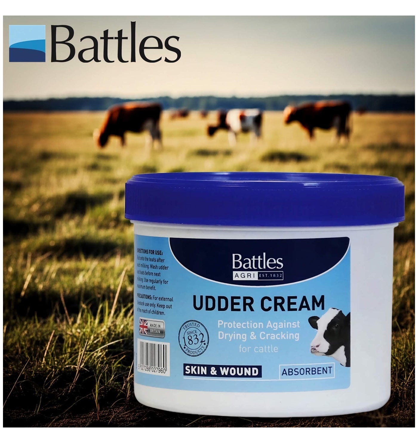 Battles - Udder Cream 400g - Buy Online SPR Centre UK