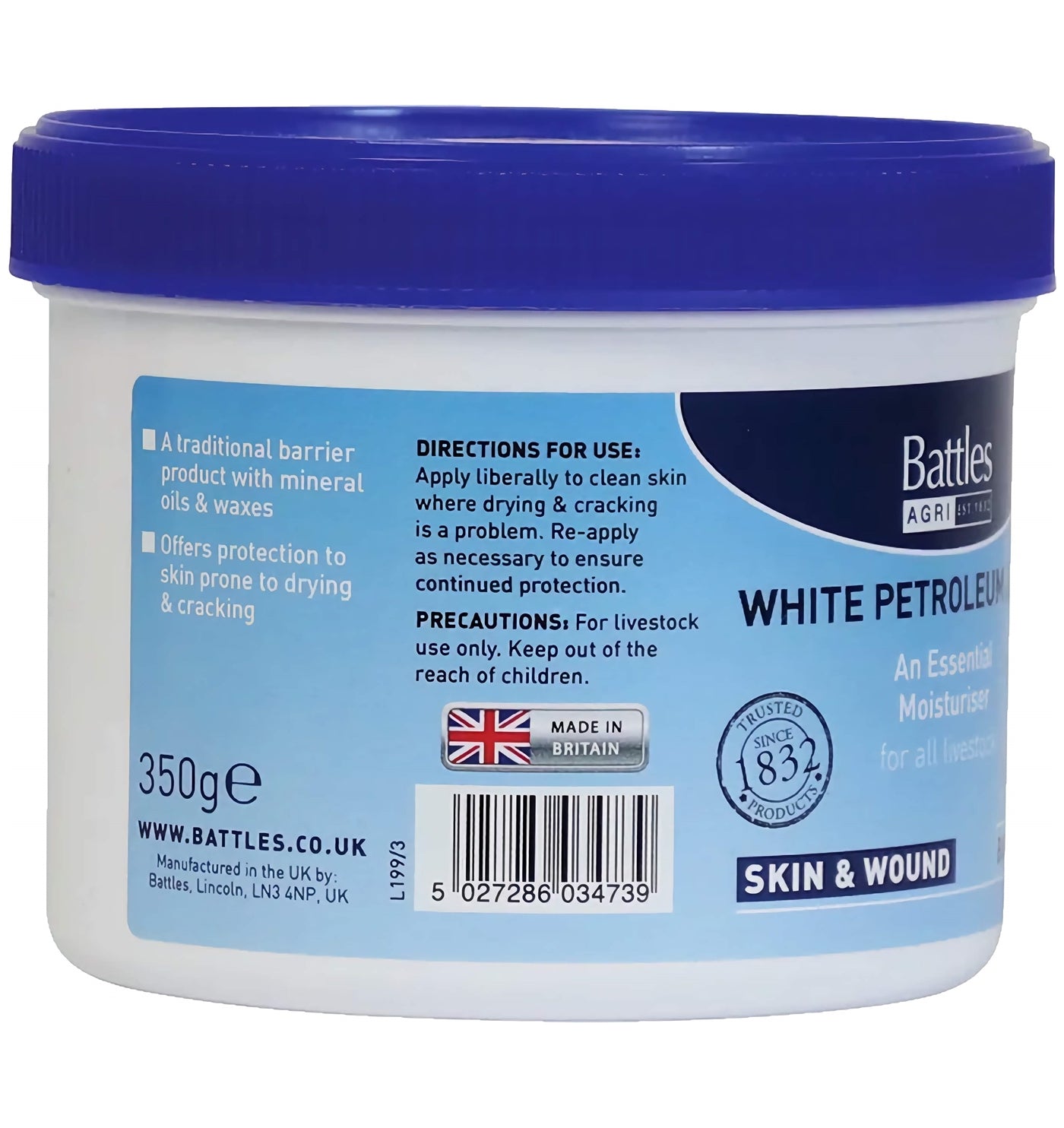 Battles - White Petroleum Jelly 350g - Buy Online SPR Centre UK