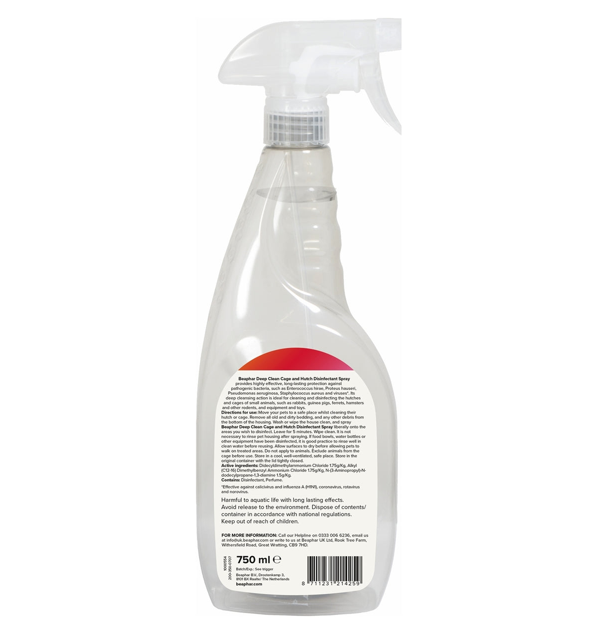 Beaphar - Deep Clean Disinfectant for Small Animal Housing - Buy Online SPR Centre UK