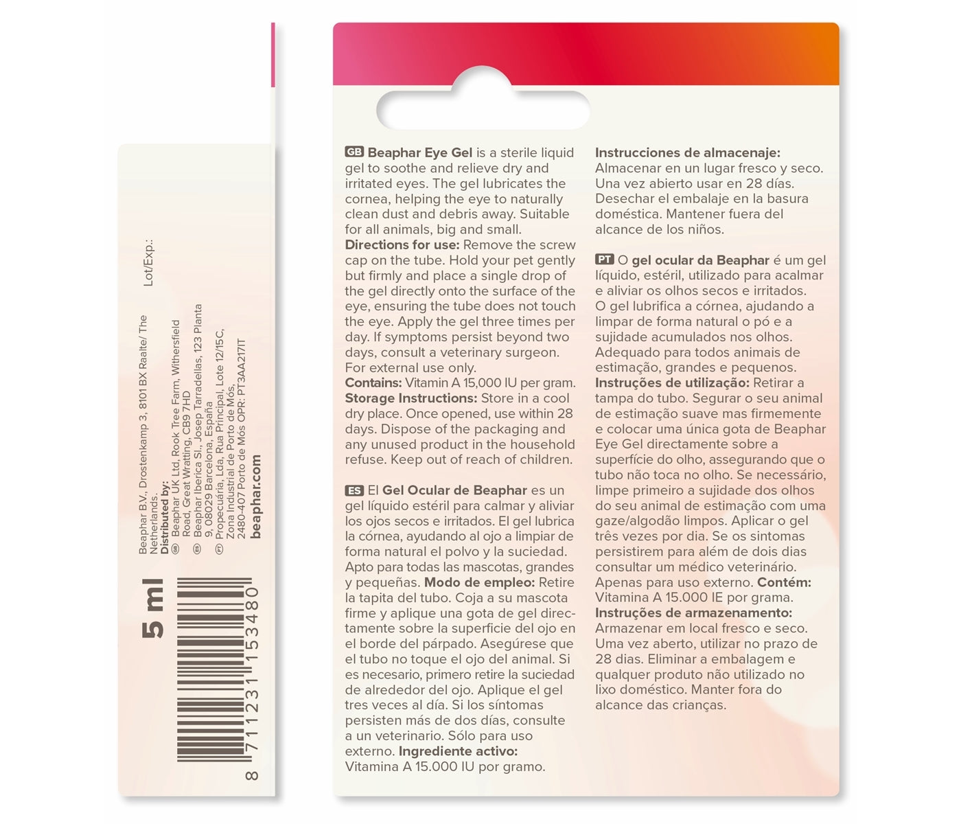 Beaphar - Eye Gel for all Pets - Buy Online SPR Centre UK