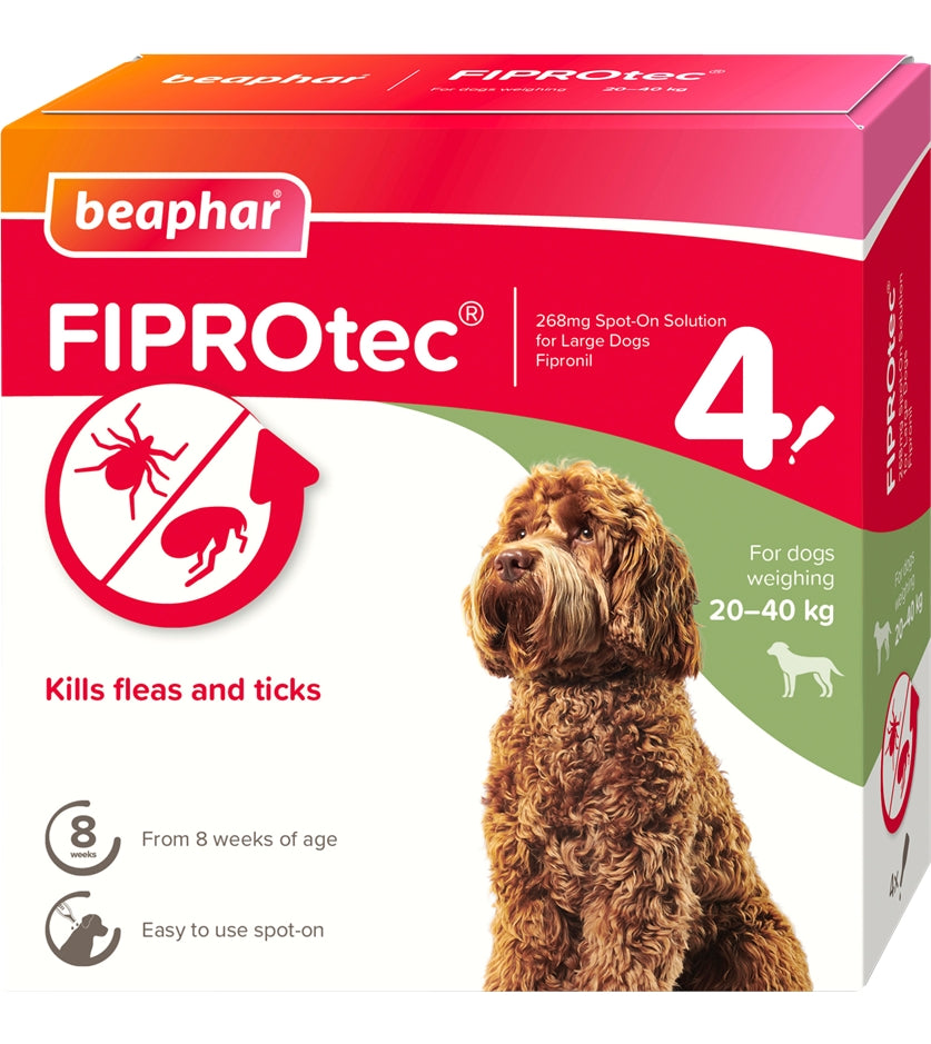 Beaphar FIPROtec® Flea & Tick Spot-on For Large Dogs - Buy Online SPR Centre UK