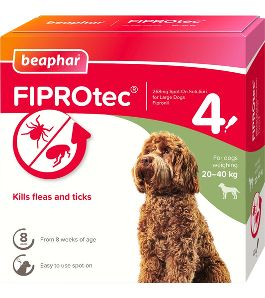 Beaphar FIPROtec® Flea & Tick Spot-on For Large Dogs - Buy Online SPR Centre UK