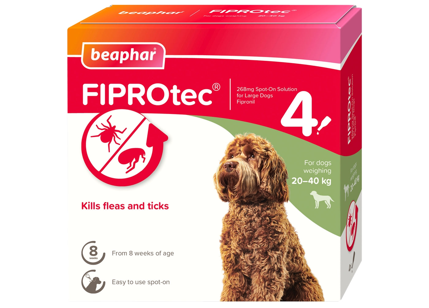 Beaphar FIPROtec® Flea & Tick Spot-on For Large Dogs - Buy Online SPR Centre UK