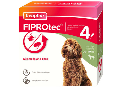 Beaphar FIPROtec® Flea & Tick Spot-on For Large Dogs - Buy Online SPR Centre UK
