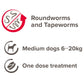 Beaphar - One Dose Worming Tablets for Medium Dogs 6-20kg (2 Tablets) - Buy Online SPR Centre UK
