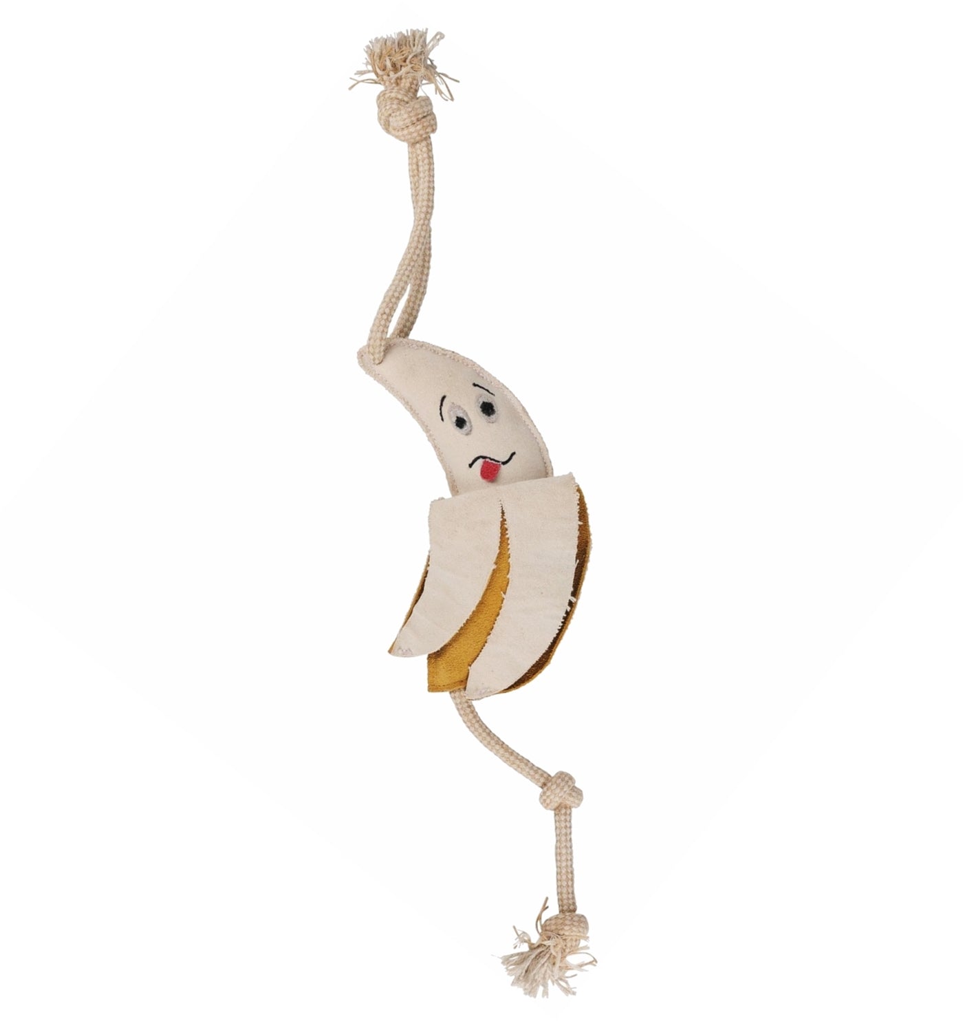 Benji & Flo - 'Crazy Faces' Go Bananas - Suede Dog Toy