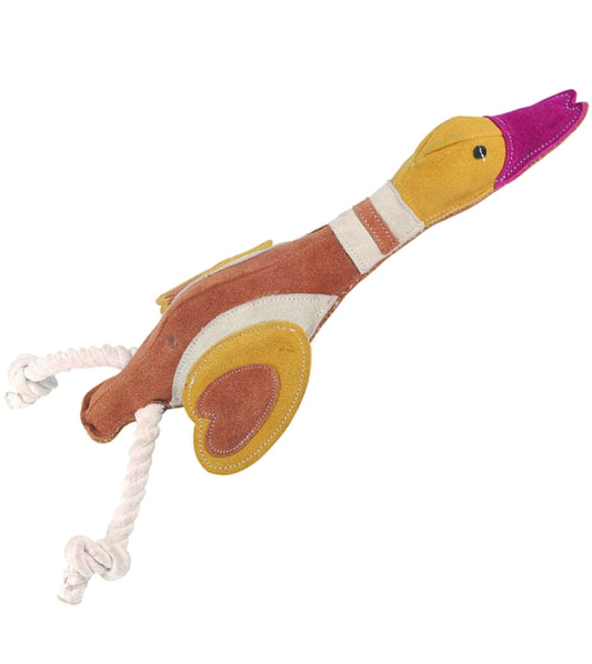 Benji & Flo - Quackers the Duck Suede Dog Toy - Buy Online SPR Centre UK