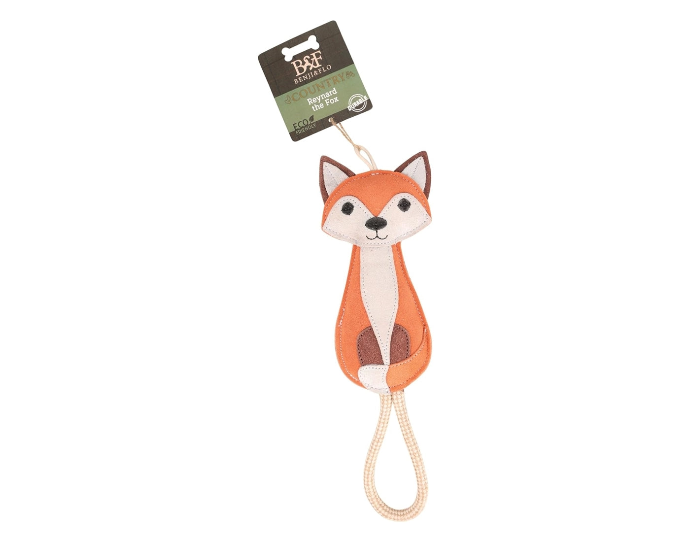 Benji & Flo - Reynard the Fox Suede Dog Toy - Buy Online SPR Centre UK