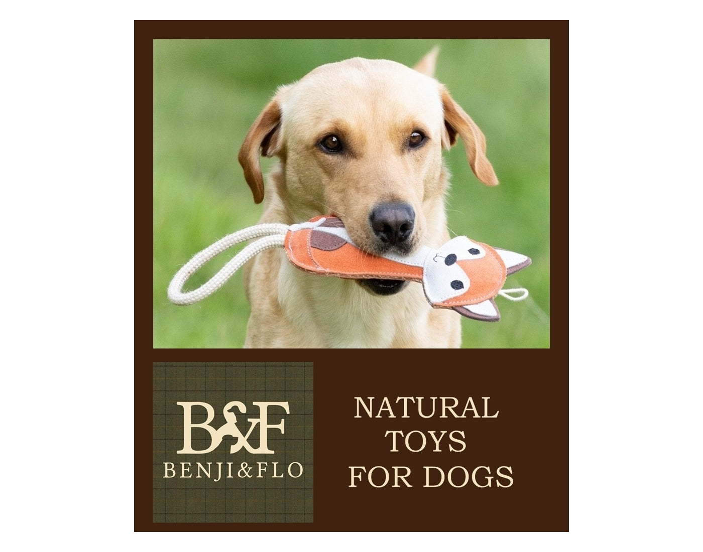 Benji & Flo - Reynard the Fox Suede Dog Toy - Buy Online SPR Centre UK