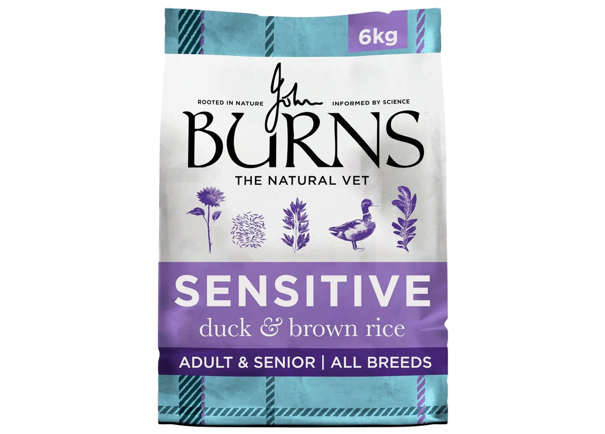 Burns - Sensitive Adult/Senior Dog Food (Duck & Brown Rice) - Buy Online SPR Centre UK