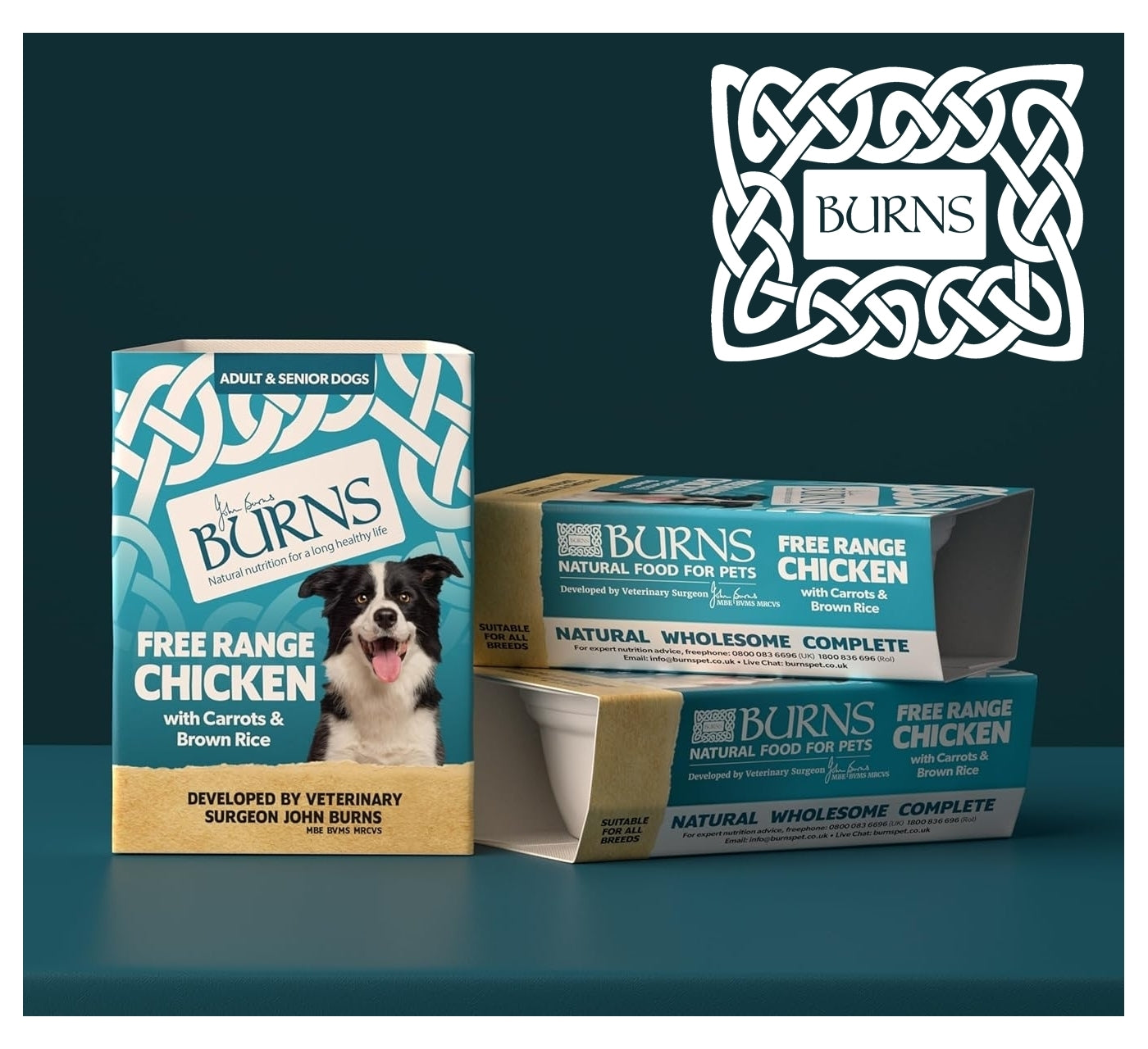 Burns - Chicken with Carrots & Brown Rice 8x395g - Buy Online SPR Centre UK