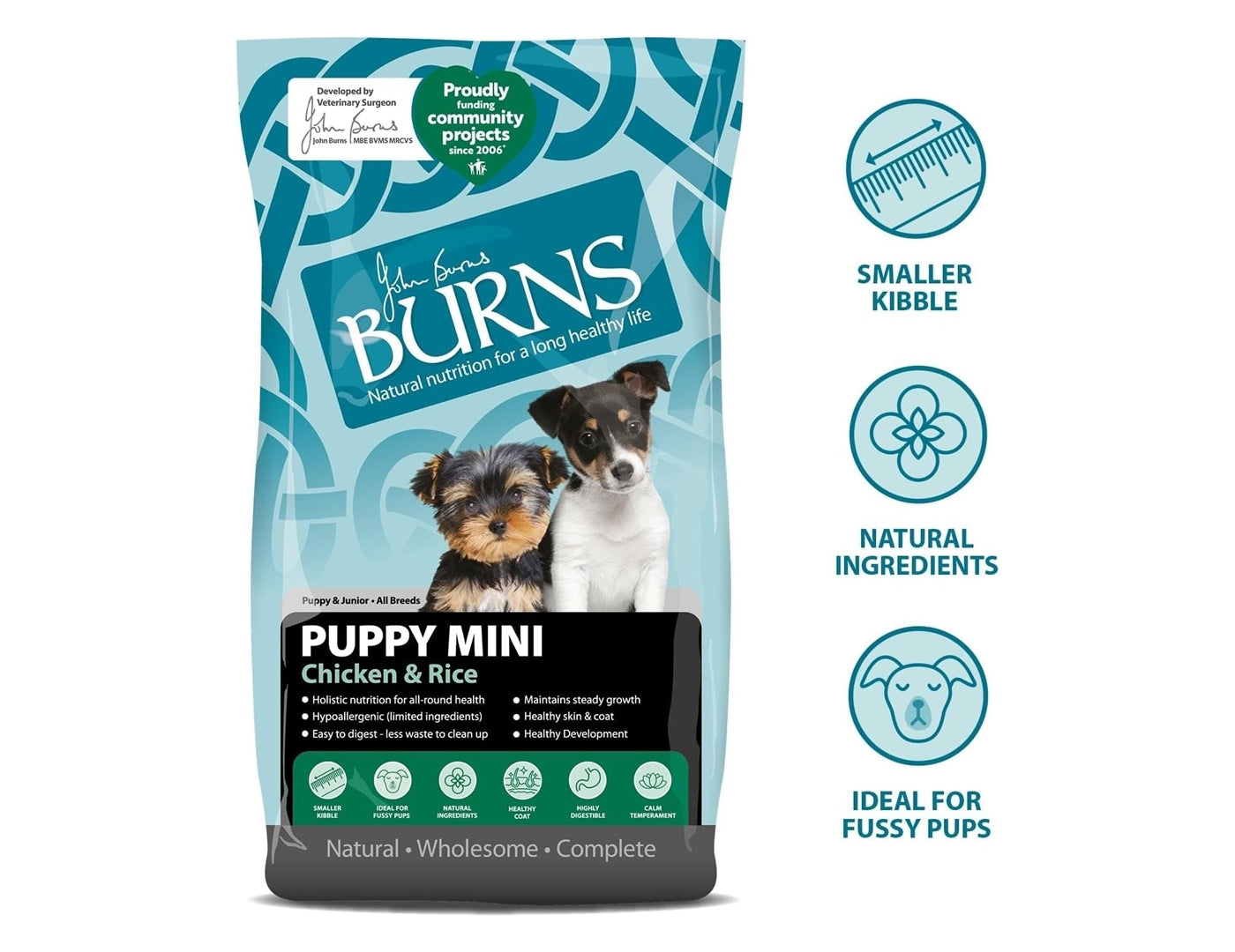 Burns - Mini Puppy/Junior (Chicken & Rice) - Buy Online SPR Centre UK