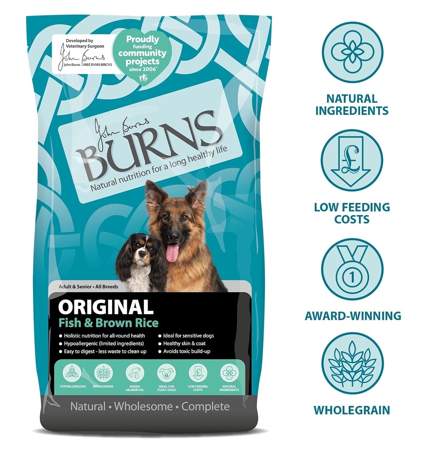Burns - Original Adult/Senior Dog Food (Fish & Brown Rice)
