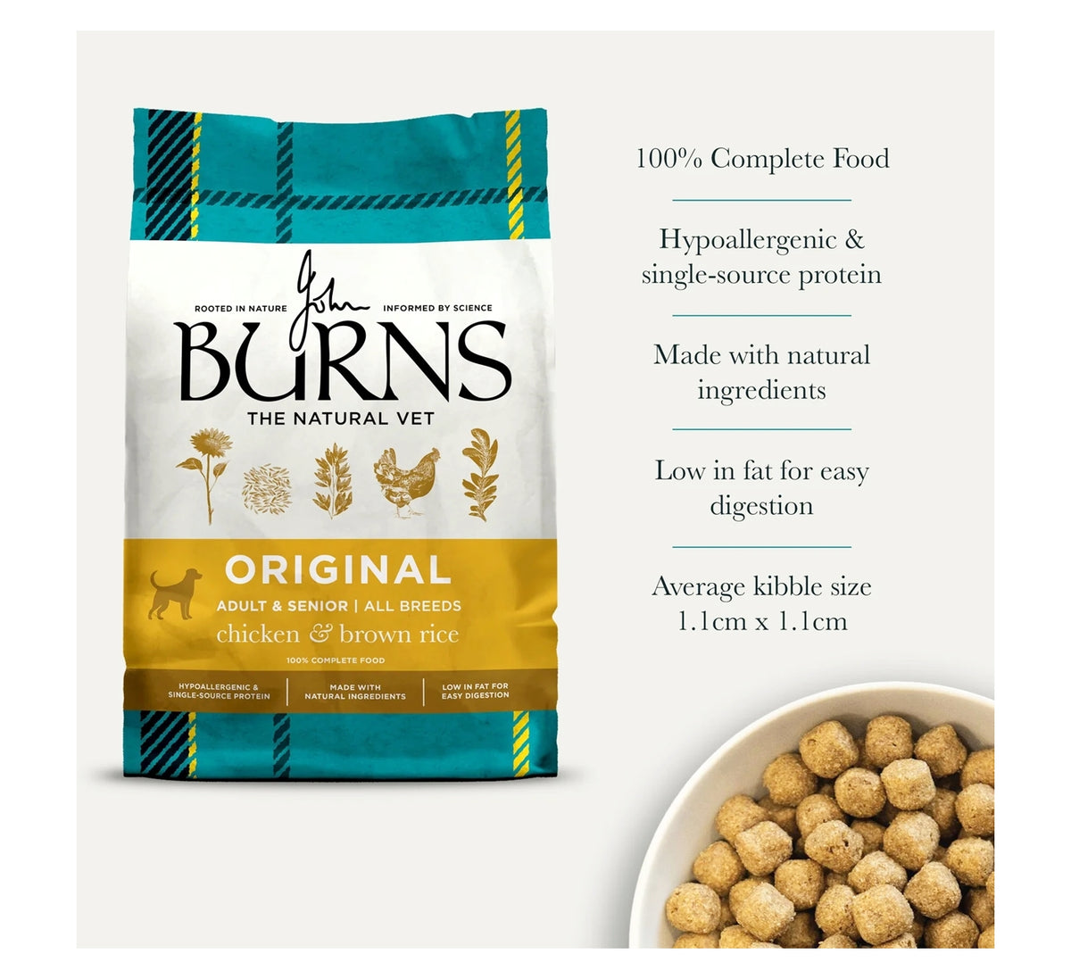 Burns Adult/Senior Dog Food (Chicken & Brown Rice) - Buy Online SPR Centre UK