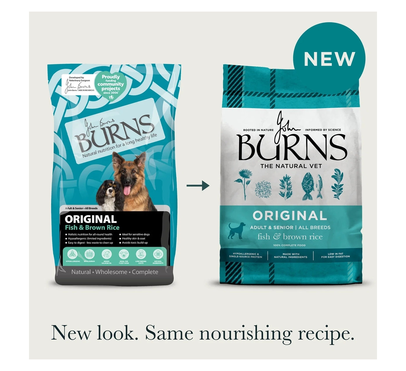 Burns - Adult/Senior Dog Food (Fish & Brown Rice) - Buy Online SPR Centre UK