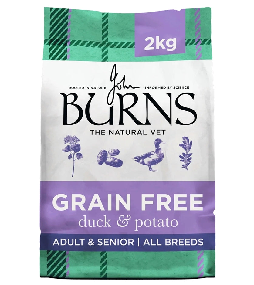 Burns - Grain Free Duck & Potato Dry Dog Food 2kg - Buy Online SPR Centre UK