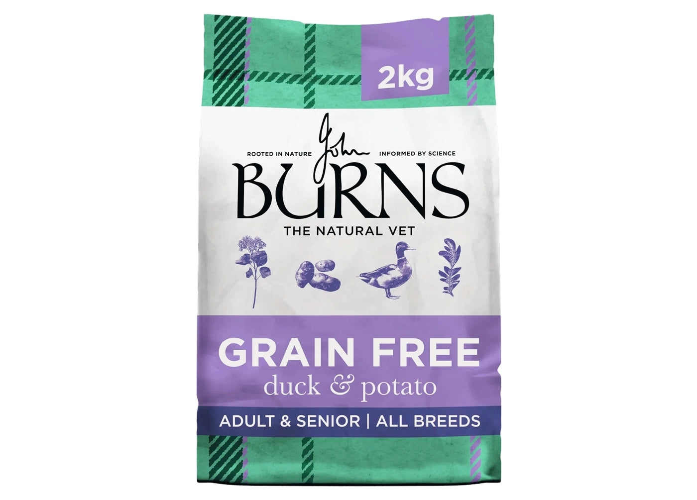 Burns - Grain Free Duck & Potato Dry Dog Food 2kg - Buy Online SPR Centre UK