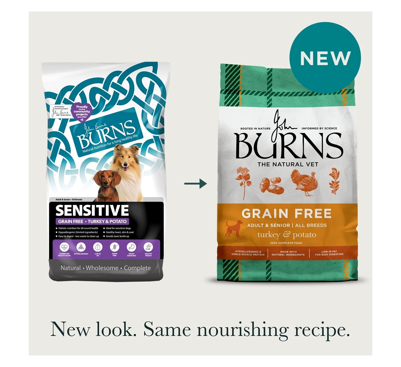 Burns - Adult/Senior Grain Free Dog Food (Turkey & Potato)