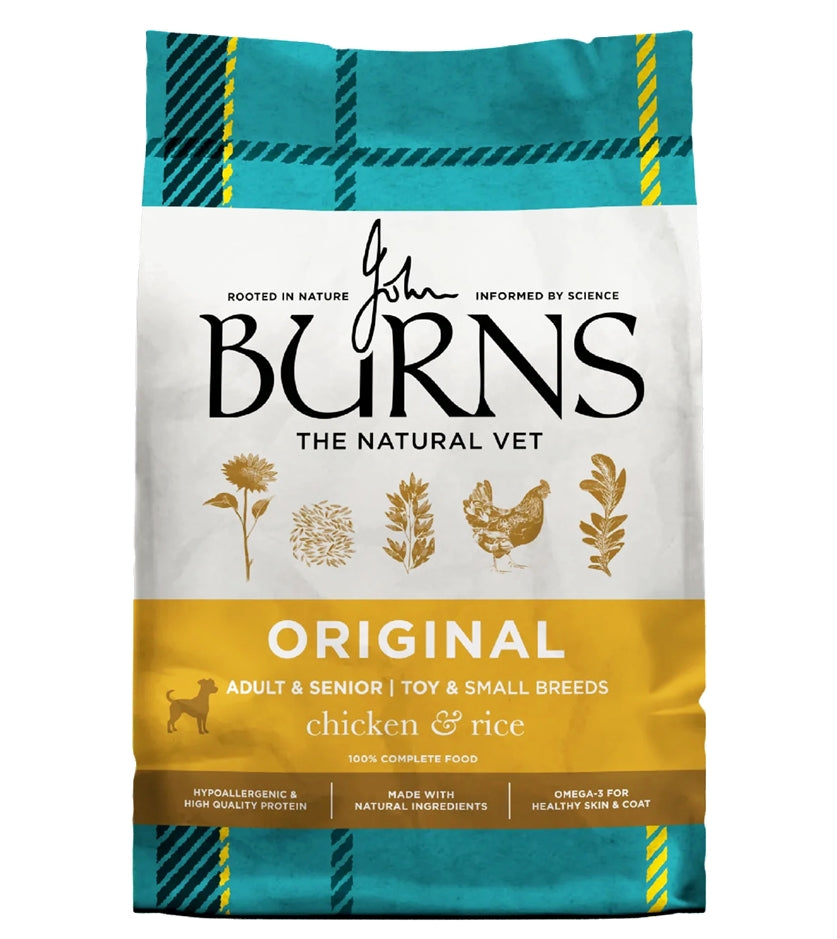 Burns - Original Toy & Small Breed Dog Food (Chicken & Rice) 2kg - Buy Online SPR Centre UK