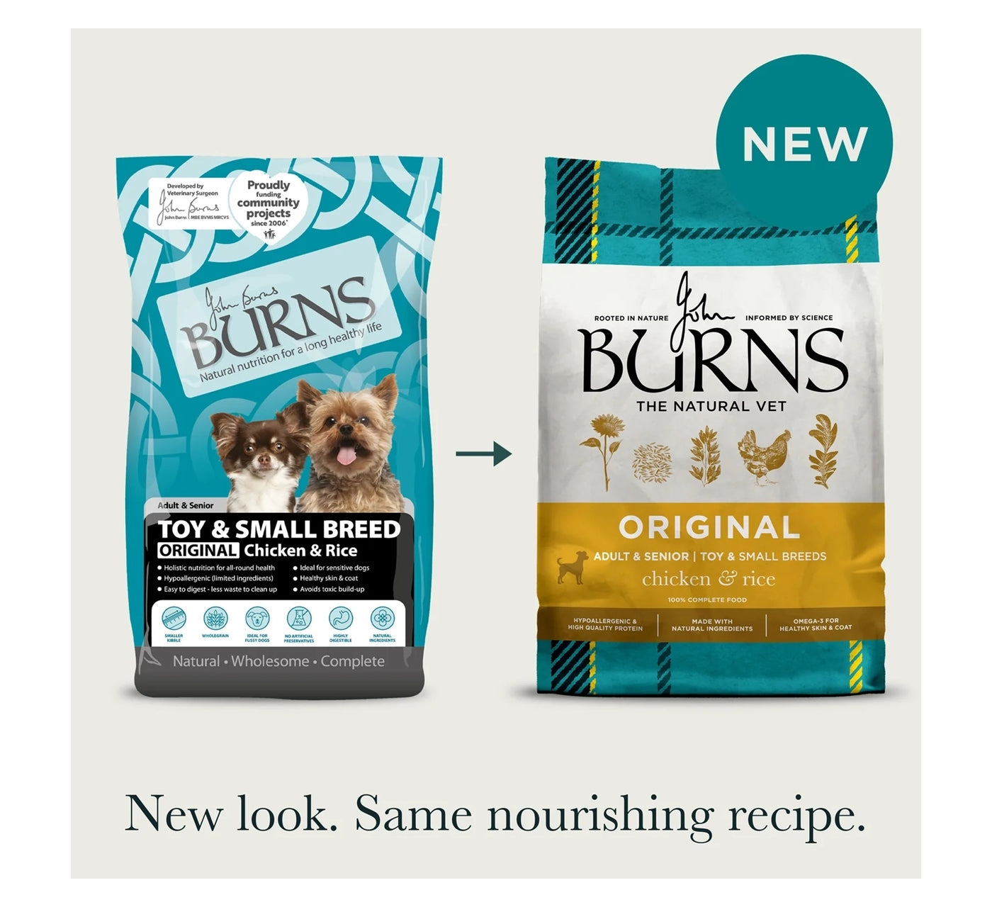 Burns - Original Toy & Small Breed Dog Food (Chicken & Rice) 2kg - Buy Online SPR Centre UK