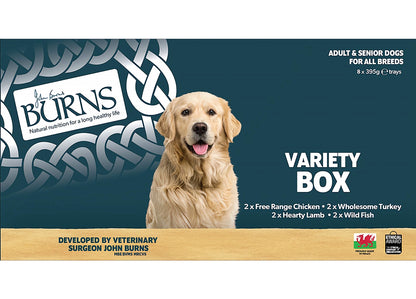 Burns - Wet Dog Food Variety Box 8x395g Pouches - Buy Online SPR Centre UK