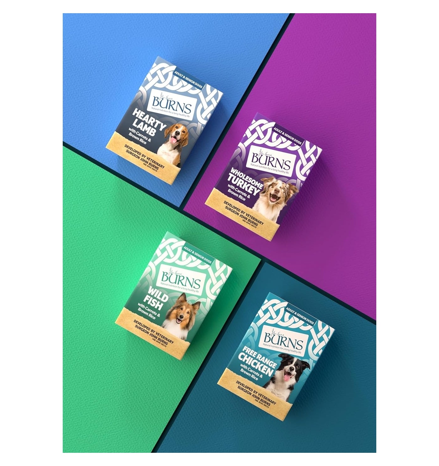 Burns - Wet Dog Food Variety Box 8x395g Pouches - Buy Online SPR Centre UK