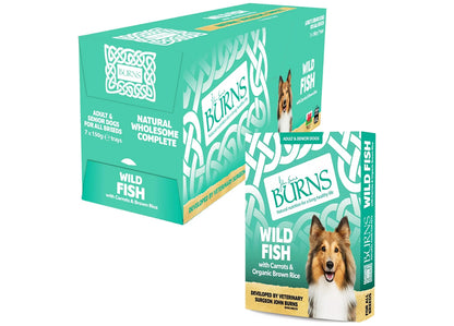 Burns - Wild Fish with Carrots & Brown Rice - 7 x 150g Trays - Buy Online SPR Centre UK