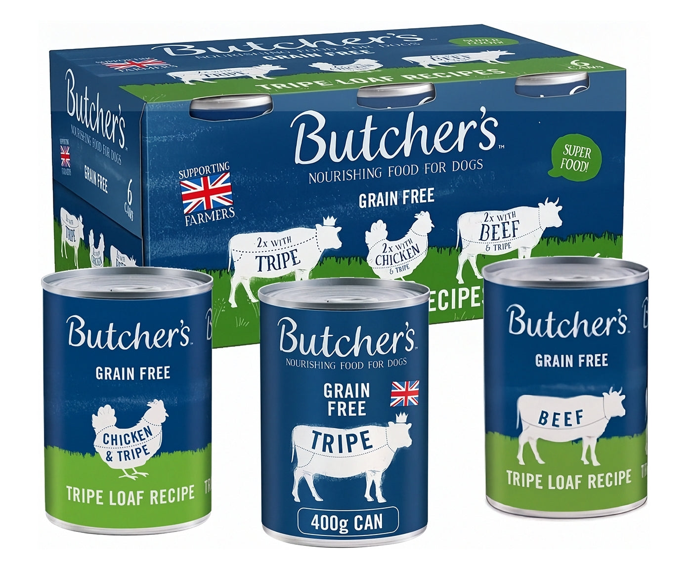 Butchers - Tripe Loaf Recipes Variety Pack 6x400g - Buy Online SPR Centre UK