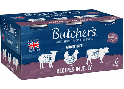 Butchers - Grain Free Recipes in Jelly Variety Pack 6x400g - Buy Online SPR Centre UK