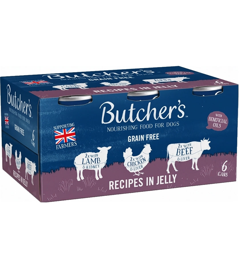 Butchers - Grain Free Recipes in Jelly Variety Pack 6x400g - Buy Online SPR Centre UK
