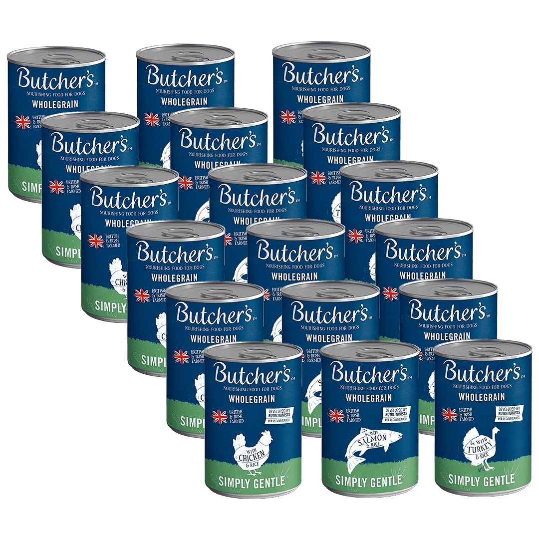 Butchers - Simply Gentle Wet Dog Food Variety Pack 18x390g - Buy Online SPR Centre UK