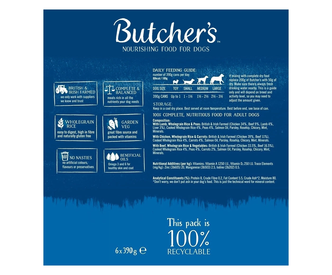 Butchers - Wholegrain Loaf Recipes Variety Pack 6x390g - Buy Online SPR Centre UK