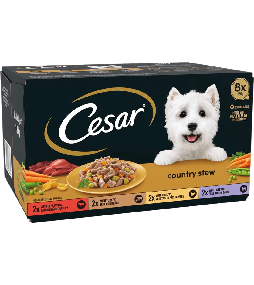 Cesar - Country Stew Variety Pack 8x150g Trays - Buy Online SPR Centre UK