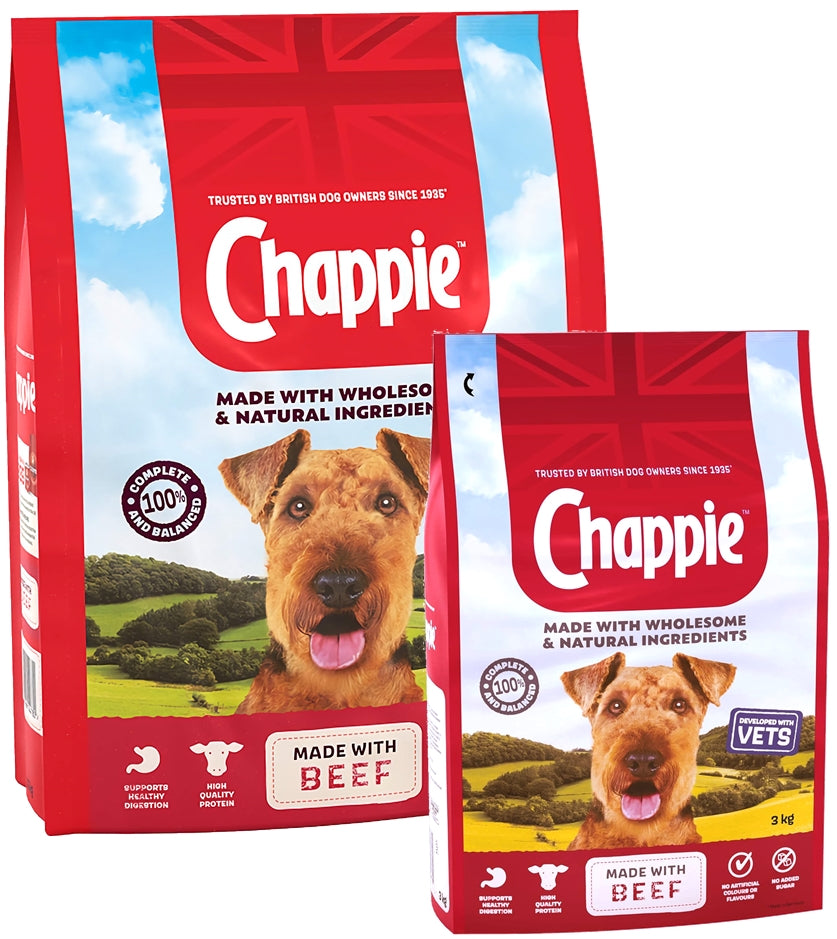 Chappie - Complete Adult Dog Food - Beef & Wholegrain Cereal - Buy Online SPR Centre UK