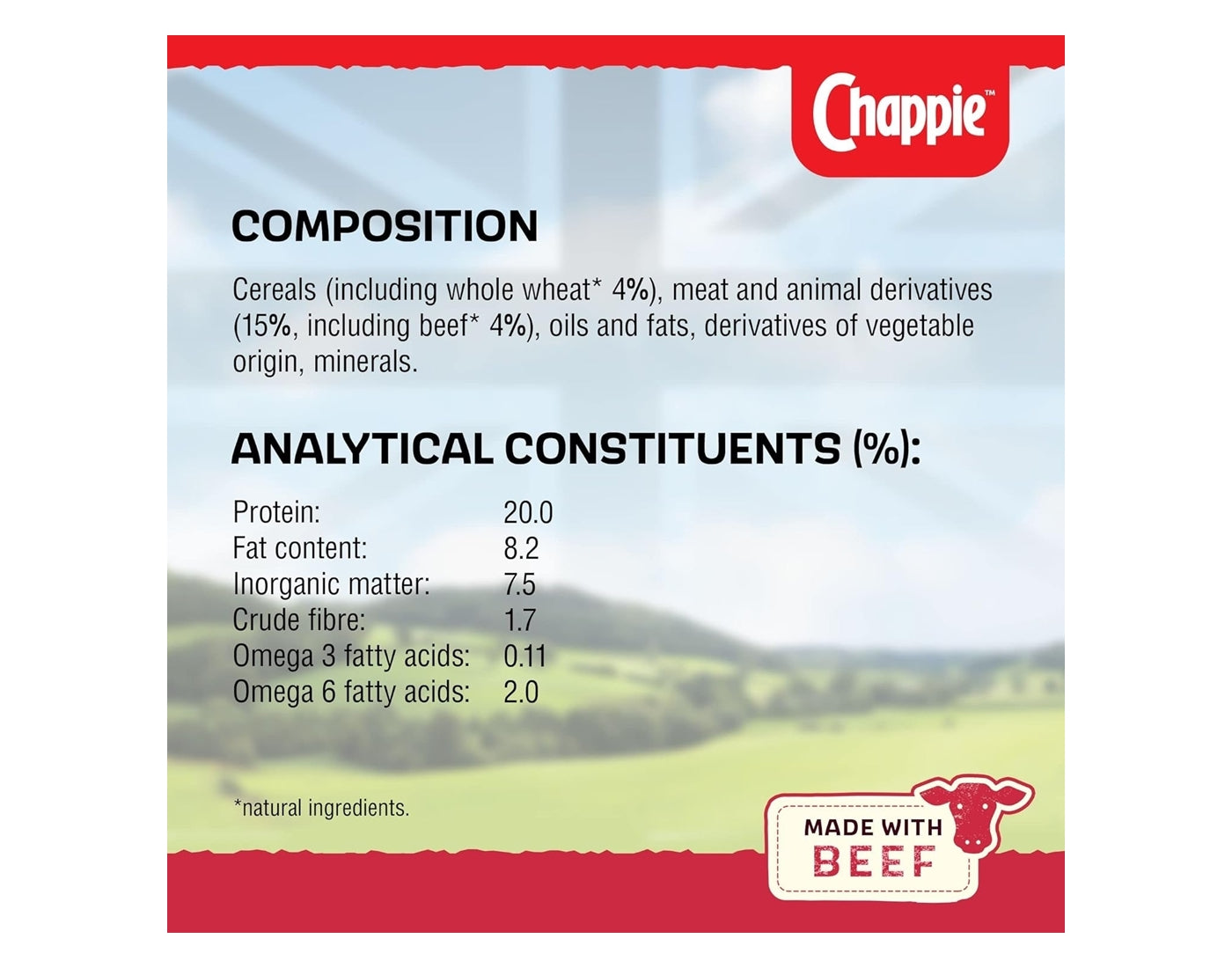 Chappie - Complete Adult Dog Food - Beef & Wholegrain Cereal - Buy Online SPR Centre UK