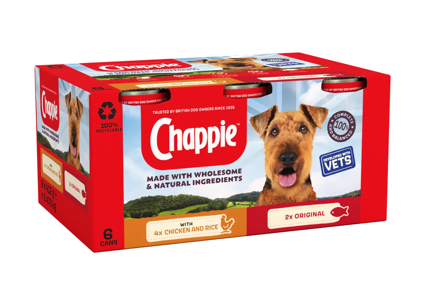 Chappie - Favourites Dog Food Variety Pack 6x412g - Buy Online SPR Centre UK