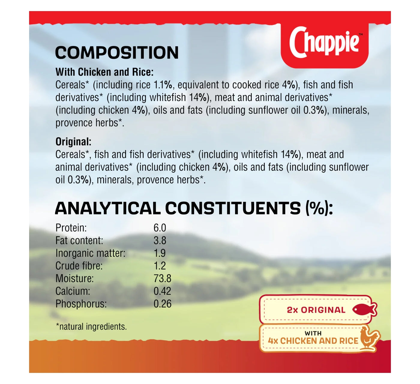 Chappie - Favourites Dog Food Variety Pack 6x412g - Buy Online SPR Centre UK